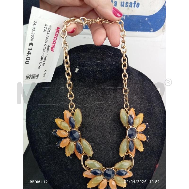 COLLANA CON FIORI DORATA | Mercatino dell'Usato Catania stazione centrale 3