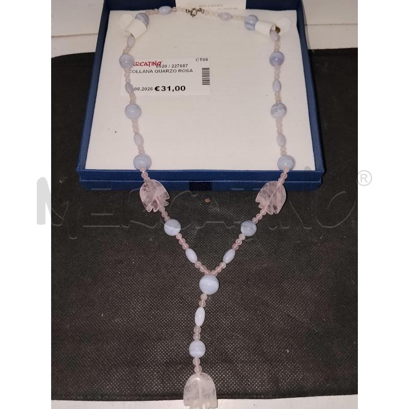 COLLANA QUARZO ROSA | Mercatino dell'Usato Catania stazione centrale 2