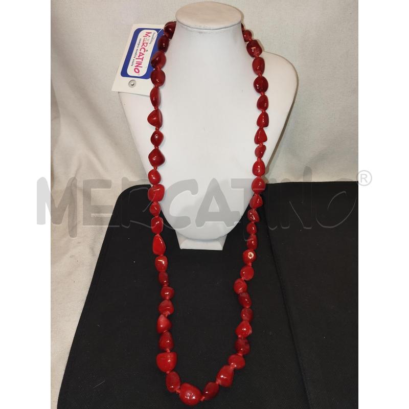 COLLANA  ROSSA PIETRE  | Mercatino dell'Usato Catania stazione centrale 1