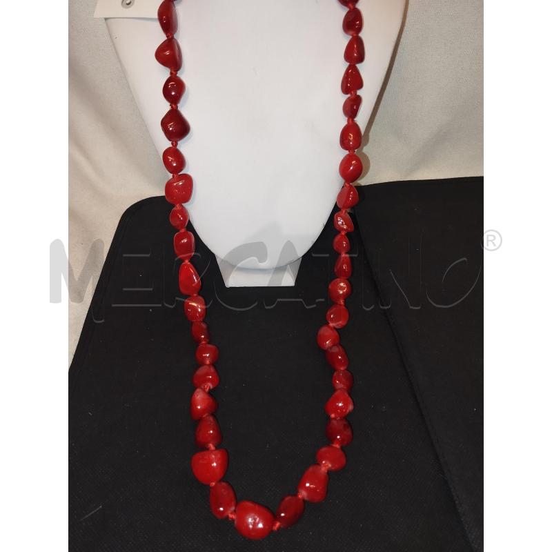 COLLANA  ROSSA PIETRE  | Mercatino dell'Usato Catania stazione centrale 2