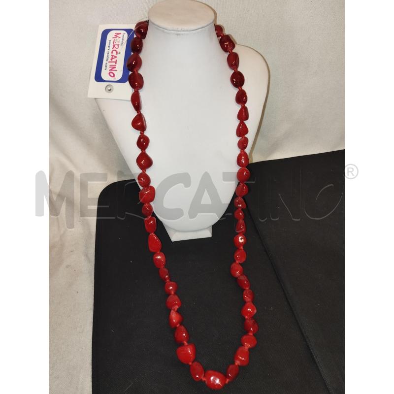 COLLANA  ROSSA PIETRE  | Mercatino dell'Usato Catania stazione centrale 3