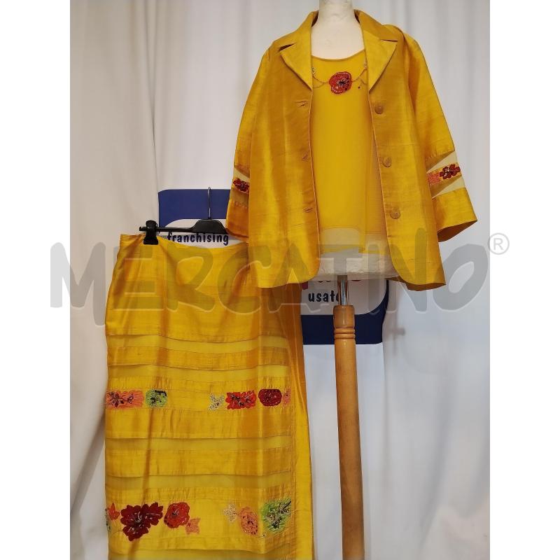 COMPLETO DONNA DONNA ENRICA  3 PZ GIALLO  | Mercatino dell'Usato Catania stazione centrale 1