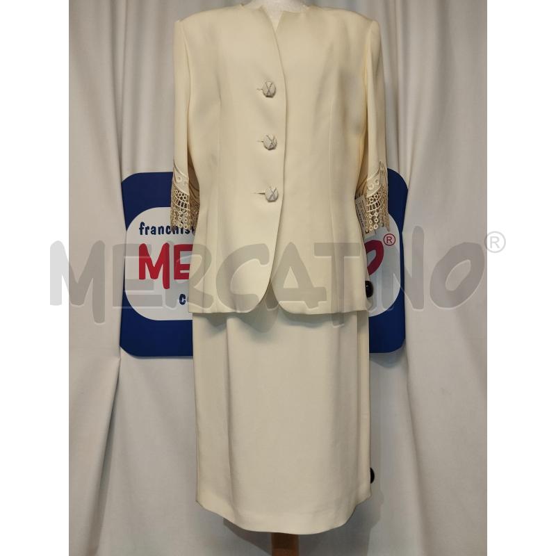 COMPLETO DONNA GIACCA E GONNA PIERRE CARDIN PANNA | Mercatino dell'Usato Catania stazione centrale 1