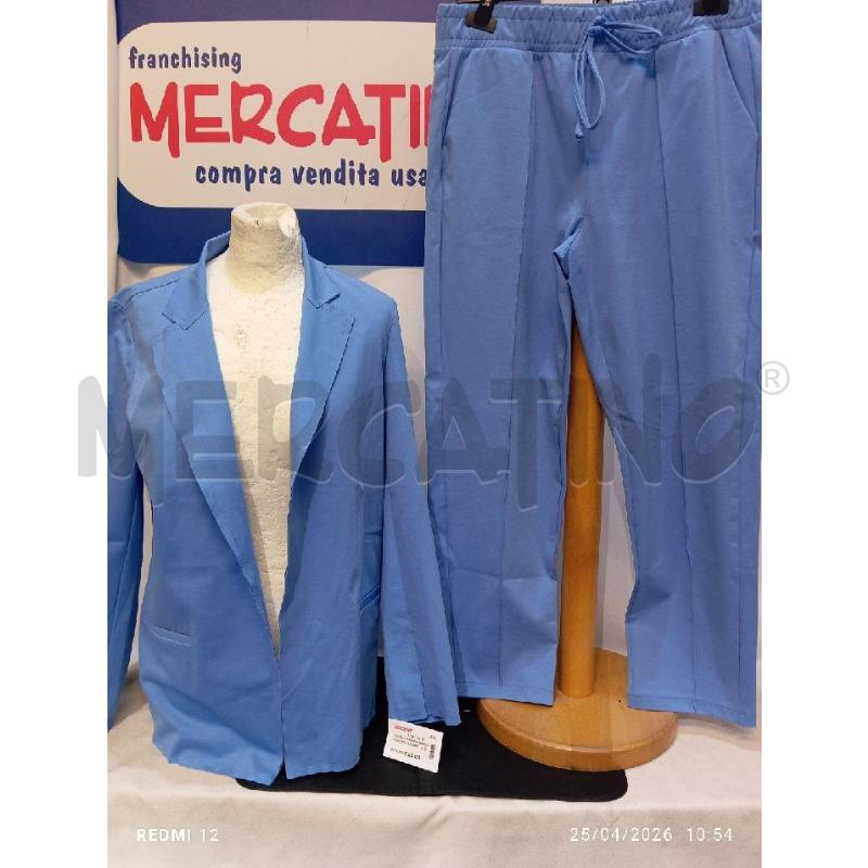 COMPLETO DONNA GIORGIA &JOHNS  AZZURRO GIACCA E PANTALONE | Mercatino dell'Usato Catania stazione centrale 1