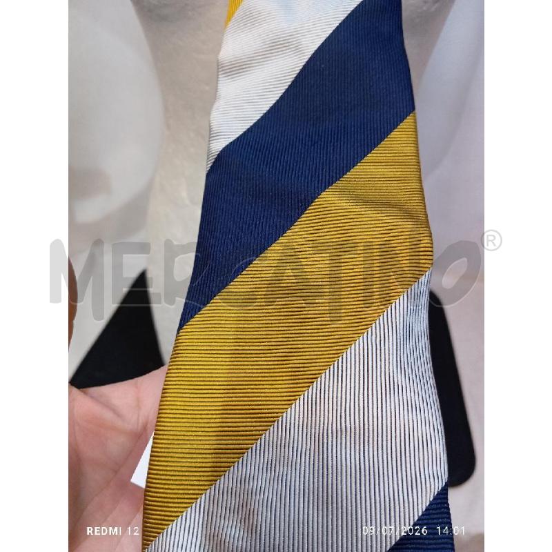 CRAVATTA AQUASCUTUM   BLU GIALLA E ARGENTO  | Mercatino dell'Usato Catania stazione centrale 2