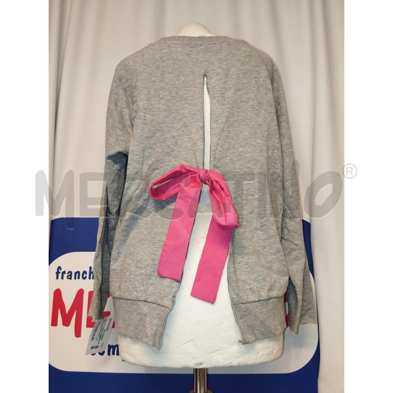 FELPA DONNA LOVEMA GRIGIO PON PON ROSA | Mercatino dell'Usato Catania stazione centrale 3