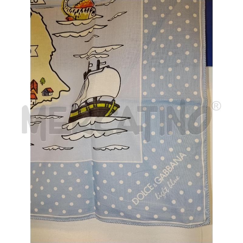 FOULARD DOLCE & GABBANA AZUURRO A FANTASIA | Mercatino dell'Usato Catania stazione centrale 3