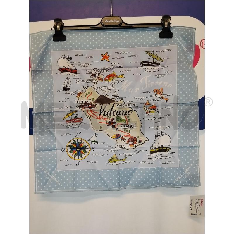 FOULARD DOLCE & GABBANA AZUURRO A FANTASIA | Mercatino dell'Usato Catania stazione centrale 4