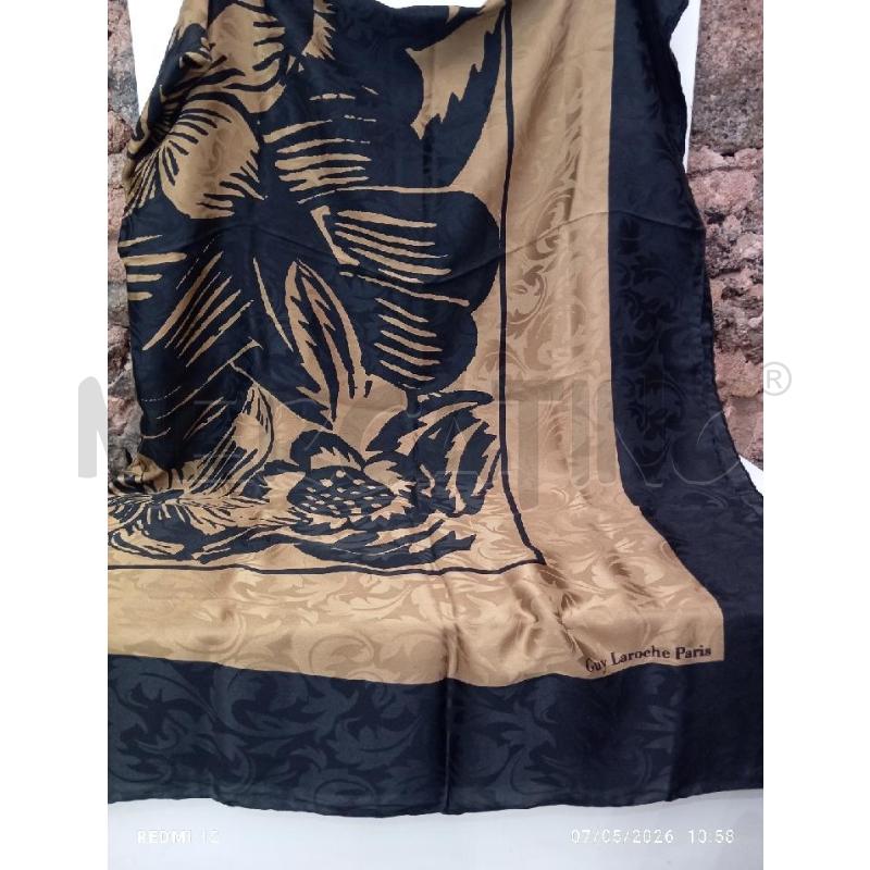 FOULARD GUY LAROCHE PARIS NERO E DORATO  | Mercatino dell'Usato Catania stazione centrale 1