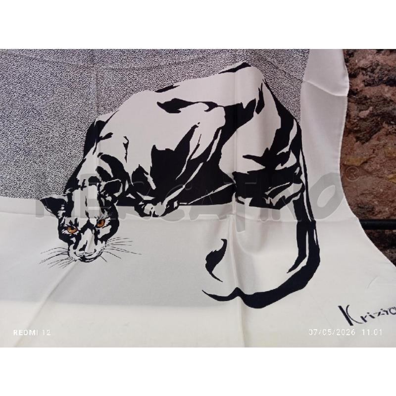 FOULARD KRIZIA  VINTAGE BIANCO E NERO  | Mercatino dell'Usato Catania stazione centrale 2
