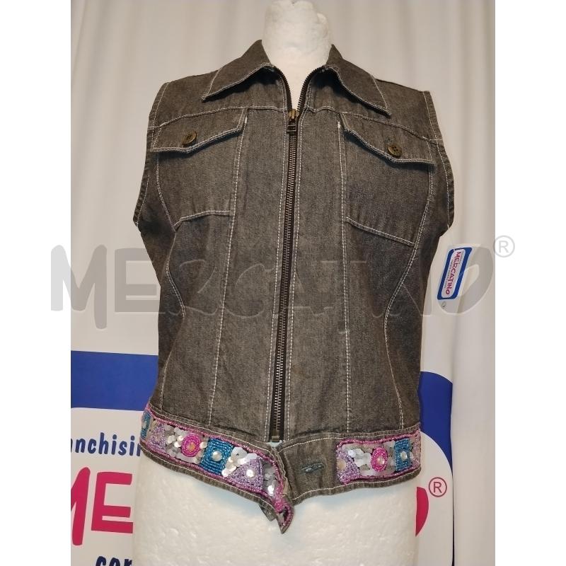 GILET DONNA IN JEANS NERO BEAT | Mercatino dell'Usato Catania stazione centrale 1