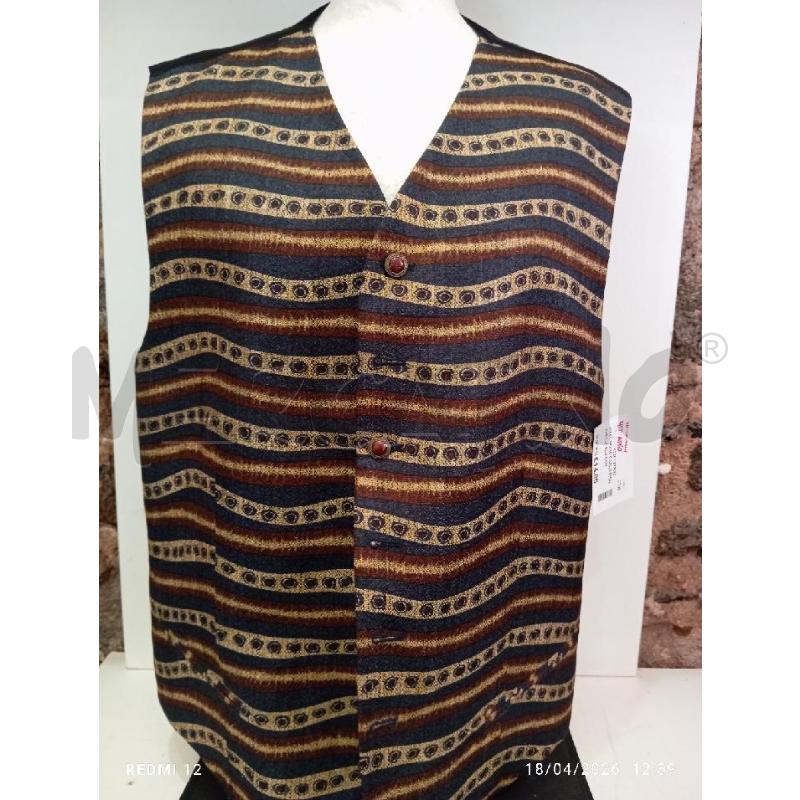GILET UOMO CARLO PIGNATELLI  BLU CON FIORI  | Mercatino dell'Usato Catania stazione centrale 1