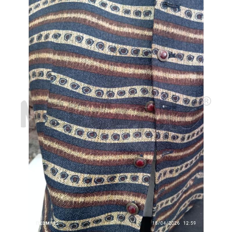GILET UOMO CARLO PIGNATELLI  BLU CON FIORI  | Mercatino dell'Usato Catania stazione centrale 2