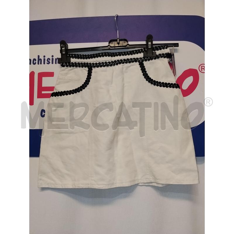 GONNA MOSCHINO JEANS PANNA CON RIPORTI NERI  | Mercatino dell'Usato Catania stazione centrale 1