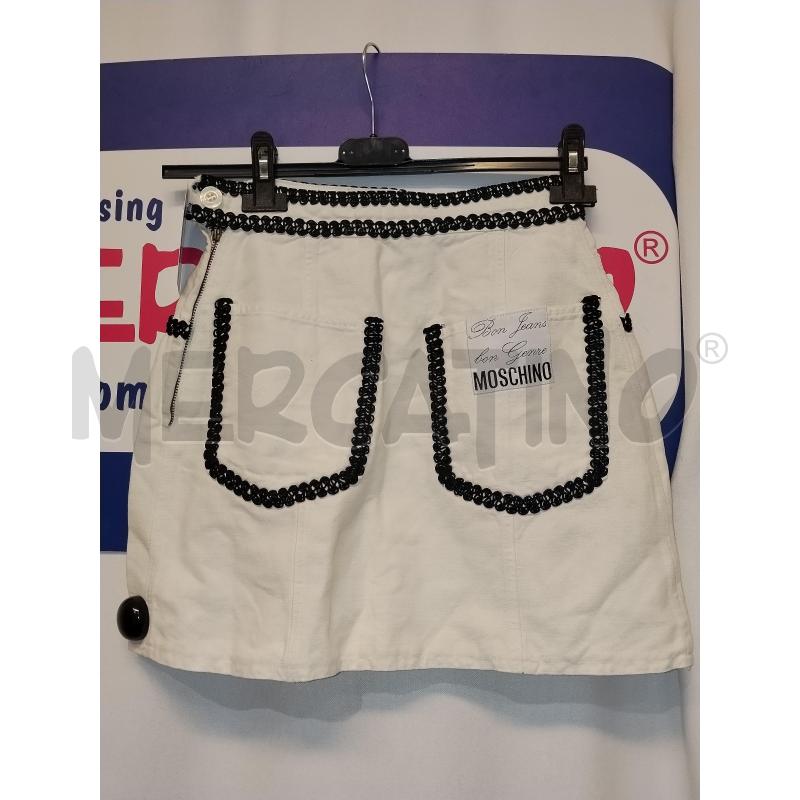GONNA MOSCHINO JEANS PANNA CON RIPORTI NERI  | Mercatino dell'Usato Catania stazione centrale 3