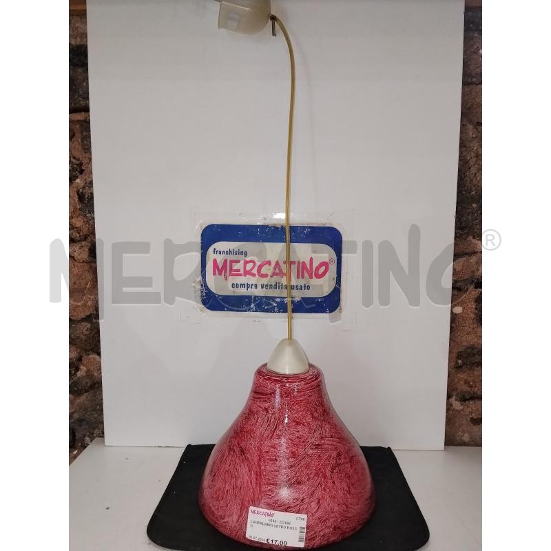LAMPADARIO VETRO ROSSO | Mercatino dell'Usato Catania stazione centrale 1
