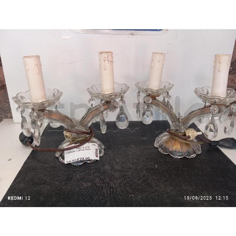 LAMPADA COPPIA TOSO  | Mercatino dell'Usato Catania stazione centrale 1