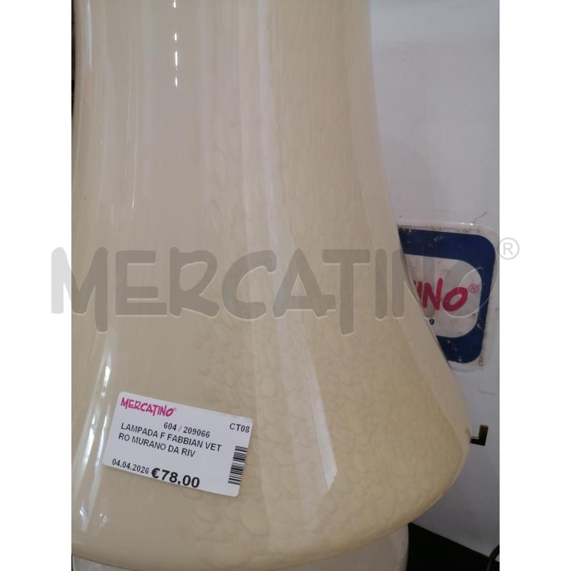 LAMPADA F FABBIAN VETRO MURANO DA RIV | Mercatino dell'Usato Catania stazione centrale 3