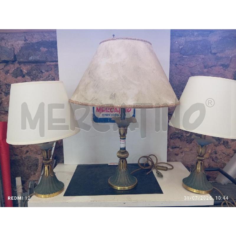 LAMPADE PZ. 3 OTTONE | Mercatino dell'Usato Catania stazione centrale 1