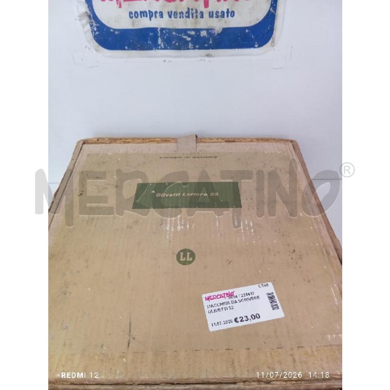 MACCHINA DA SCRIVERE OLIVETTI 22 | Mercatino dell'Usato Catania stazione centrale 1