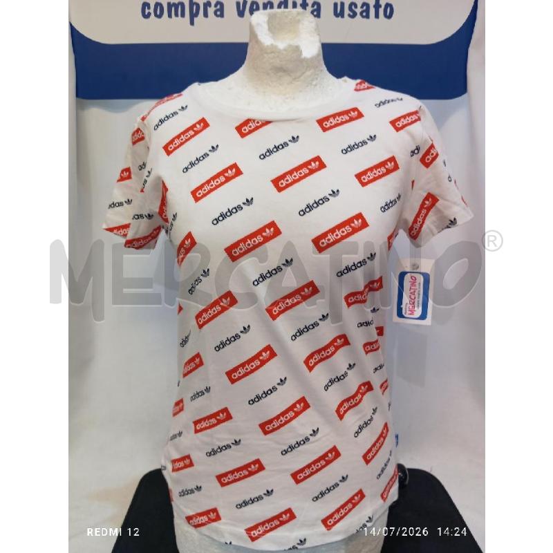 MAGLIA DONNA ADIDAS BIANCA LOGATA  | Mercatino dell'Usato Catania stazione centrale 1