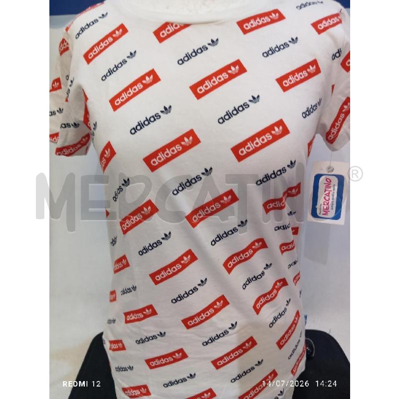 MAGLIA DONNA ADIDAS BIANCA LOGATA  | Mercatino dell'Usato Catania stazione centrale 2