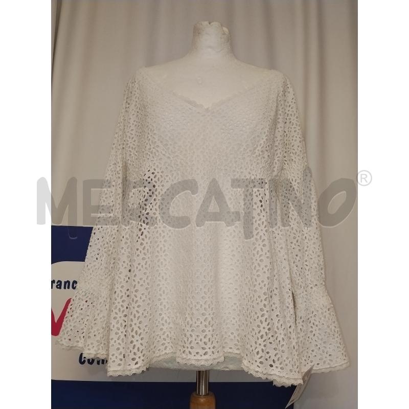 MAGLIA DONNA BIANCA LIST  TRAFORATA  | Mercatino dell'Usato Catania stazione centrale 1