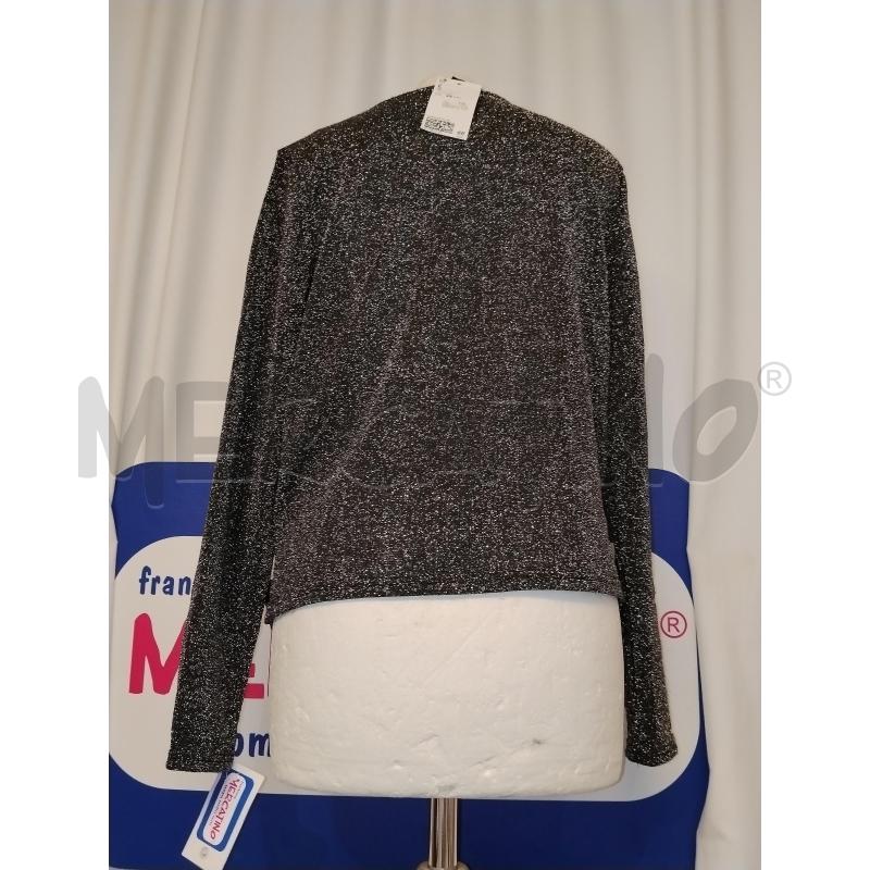 MAGLIA DONNA DIVIDED NERA LAMINATA  | Mercatino dell'Usato Catania stazione centrale 3