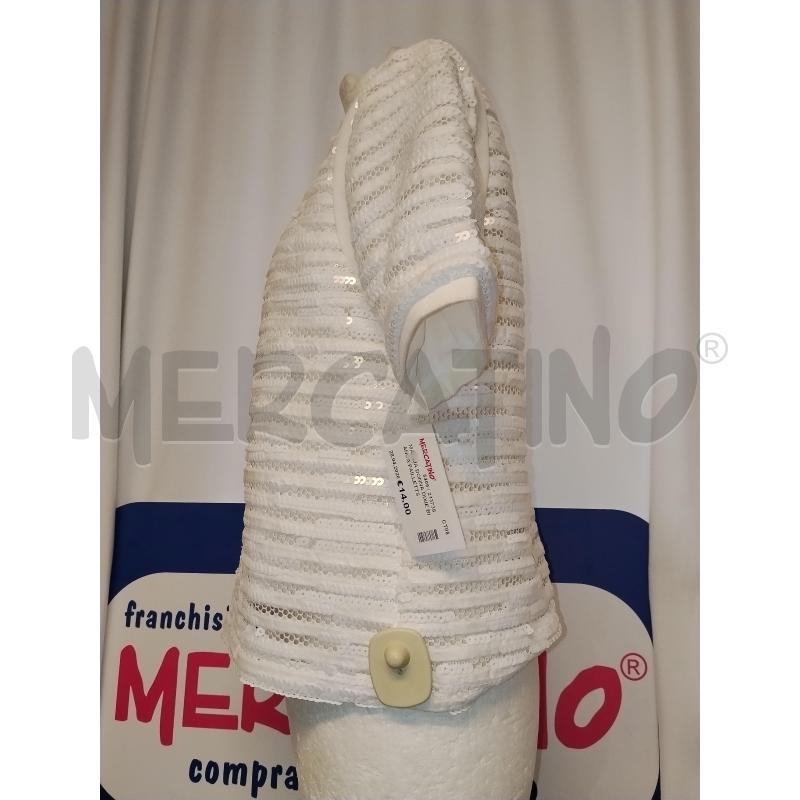 MAGLIA DONNA DIXIE BIANCA PAILLETTS  | Mercatino dell'Usato Catania stazione centrale 2