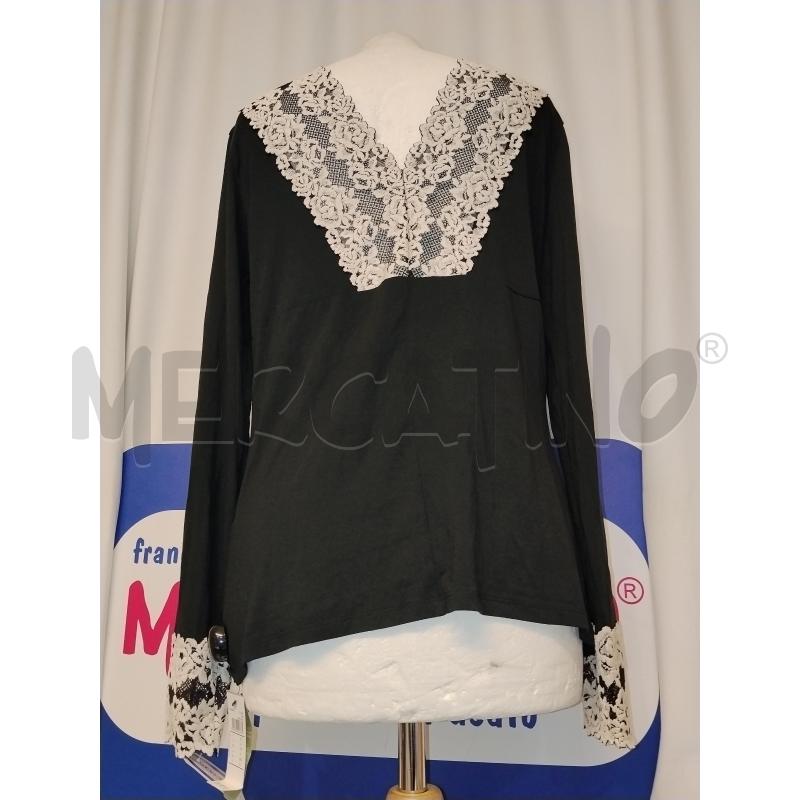 MAGLIA DONNA INTIMISSIMI NERA CON MERLETTO BIANCO | Mercatino dell'Usato Catania stazione centrale 3