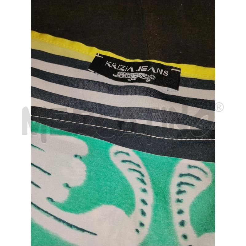 MAGLIA DONNA KRIZIA  JEANS VERDE A FANTASIA  | Mercatino dell'Usato Catania stazione centrale 4