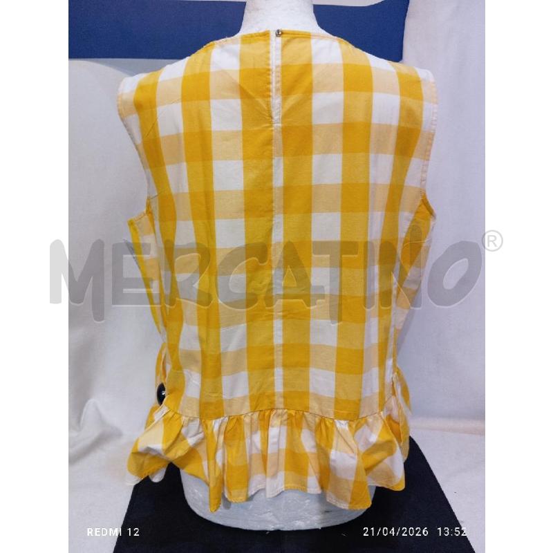 MAGLIA DONNA MARELLA GIALLA A QUADRI BIANCA  | Mercatino dell'Usato Catania stazione centrale 2