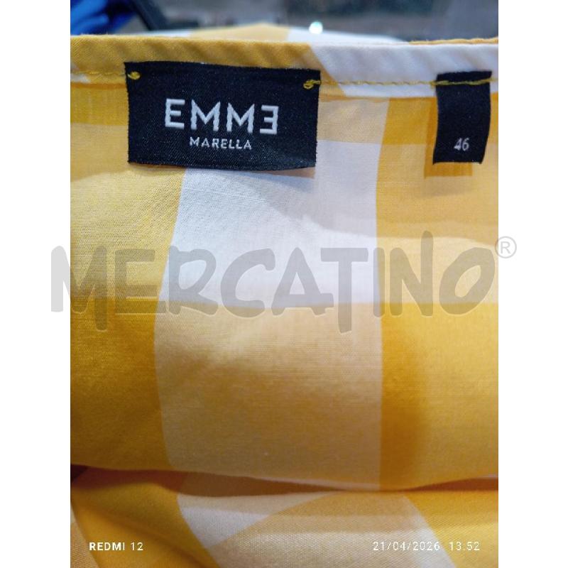 MAGLIA DONNA MARELLA GIALLA A QUADRI BIANCA  | Mercatino dell'Usato Catania stazione centrale 3
