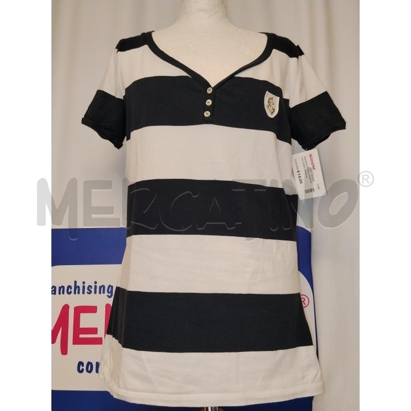 MAGLIA DONNA MARINA  YACTHING BIANCA E BLU A RIGHE  | Mercatino dell'Usato Catania stazione centrale 1
