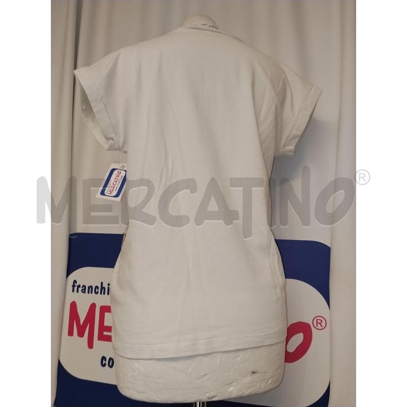 MAGLIA DONNA PATRIZIA PEPE BIANCA PAILLETS DORATE  | Mercatino dell'Usato Catania stazione centrale 3