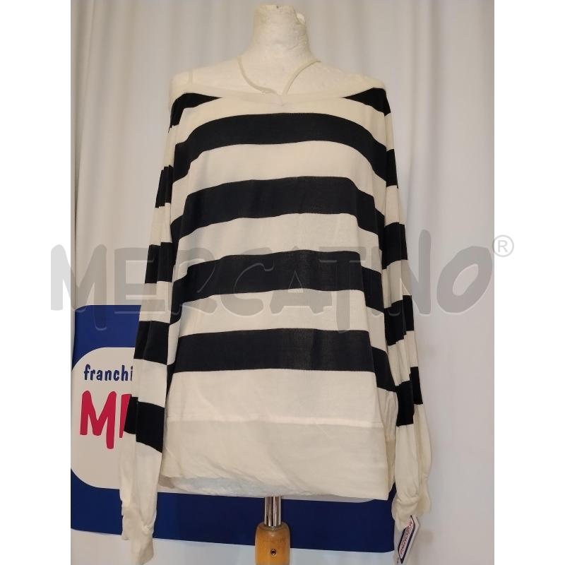 MAGLIA DONNA SCERVINO A RIGHE BIANCA E BLU | Mercatino dell'Usato Catania stazione centrale 1