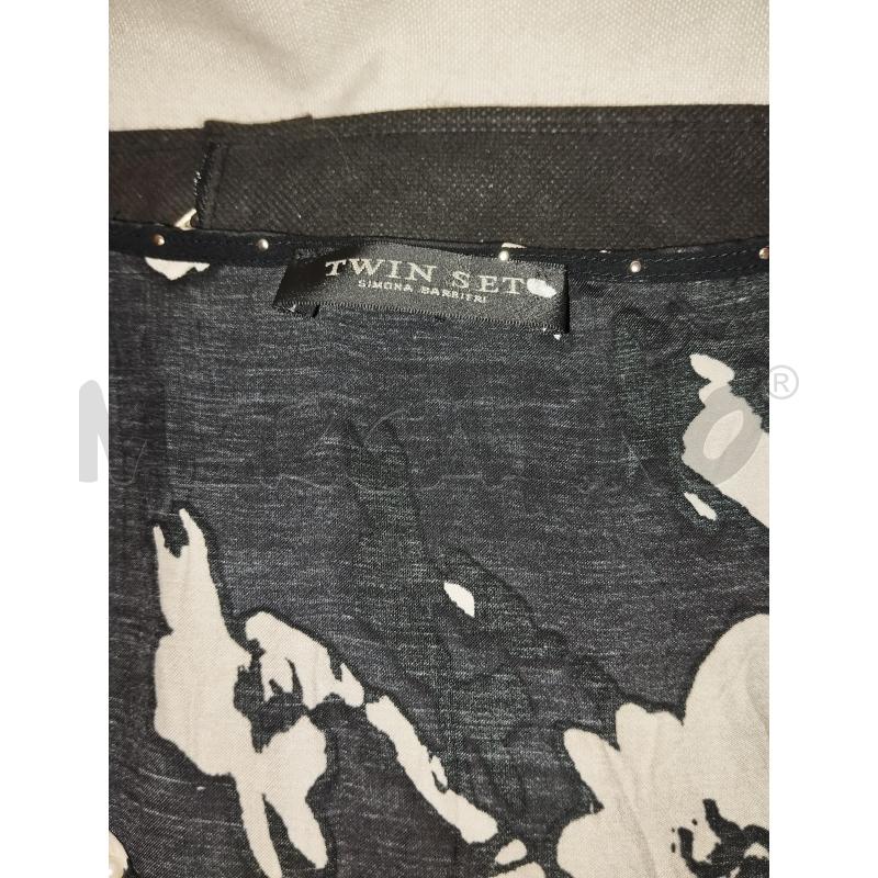 MAGLIA DONNA TWIN SET  NERA E A FANTASIA BEIGE  | Mercatino dell'Usato Catania stazione centrale 4