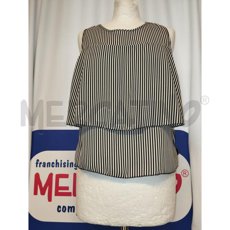 MAGLIA DONNA VICOLO A RIGHE BIANCA E NERA | Mercatino dell'Usato Catania stazione centrale 1