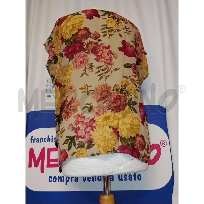 MAGLIA DONNA  BEIGE A FIORI MARINA RINALDI  | Mercatino dell'Usato Catania stazione centrale 3
