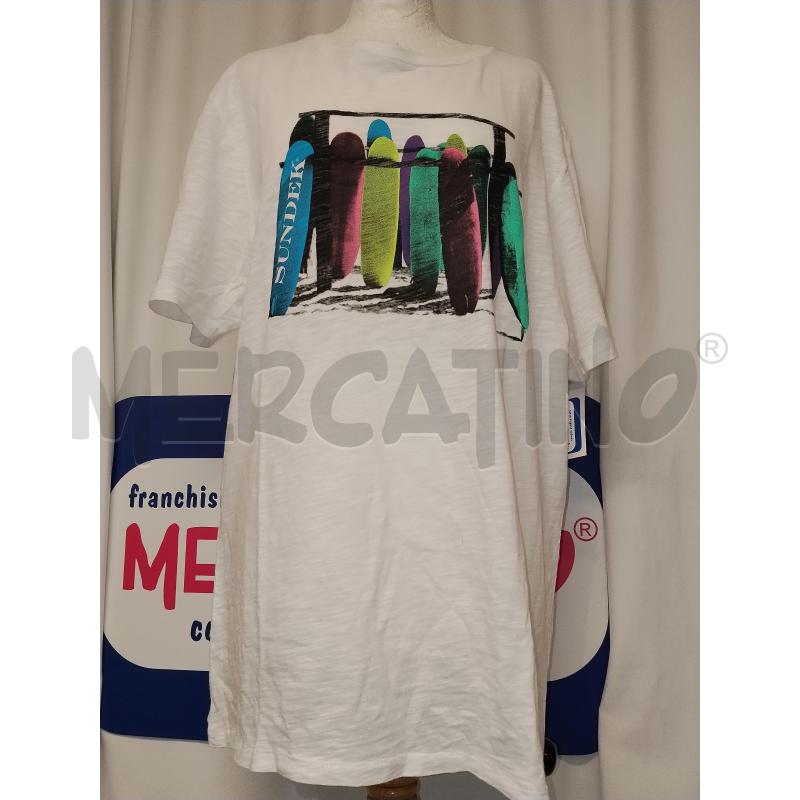 MAGLIA UOMO SUNDEK BIANCA CON STAMPA | Mercatino dell'Usato Catania stazione centrale 1