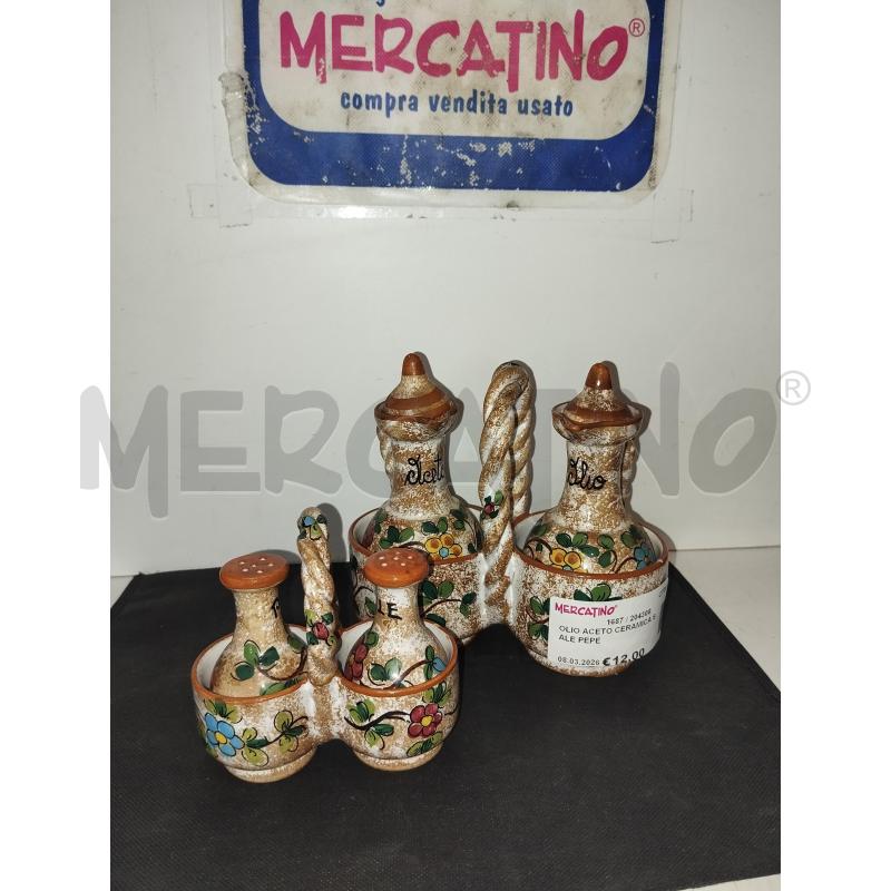 OLIO ACETO CERAMICA SALE PEPE | Mercatino dell'Usato Catania stazione centrale 1