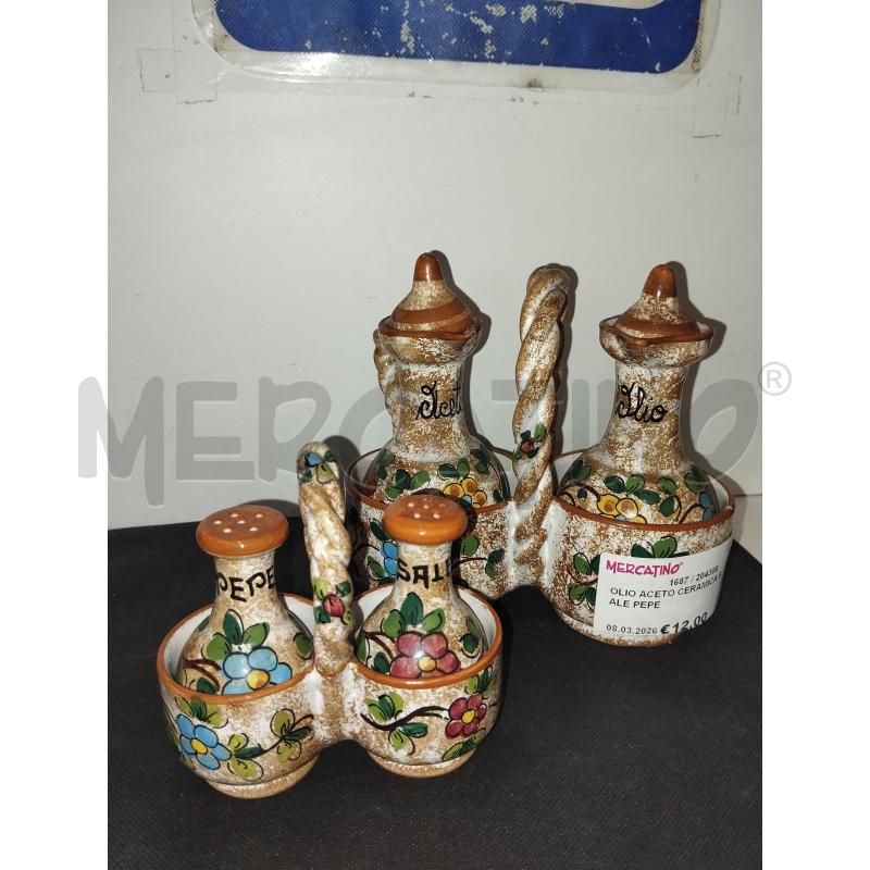 OLIO ACETO CERAMICA SALE PEPE | Mercatino dell'Usato Catania stazione centrale 3