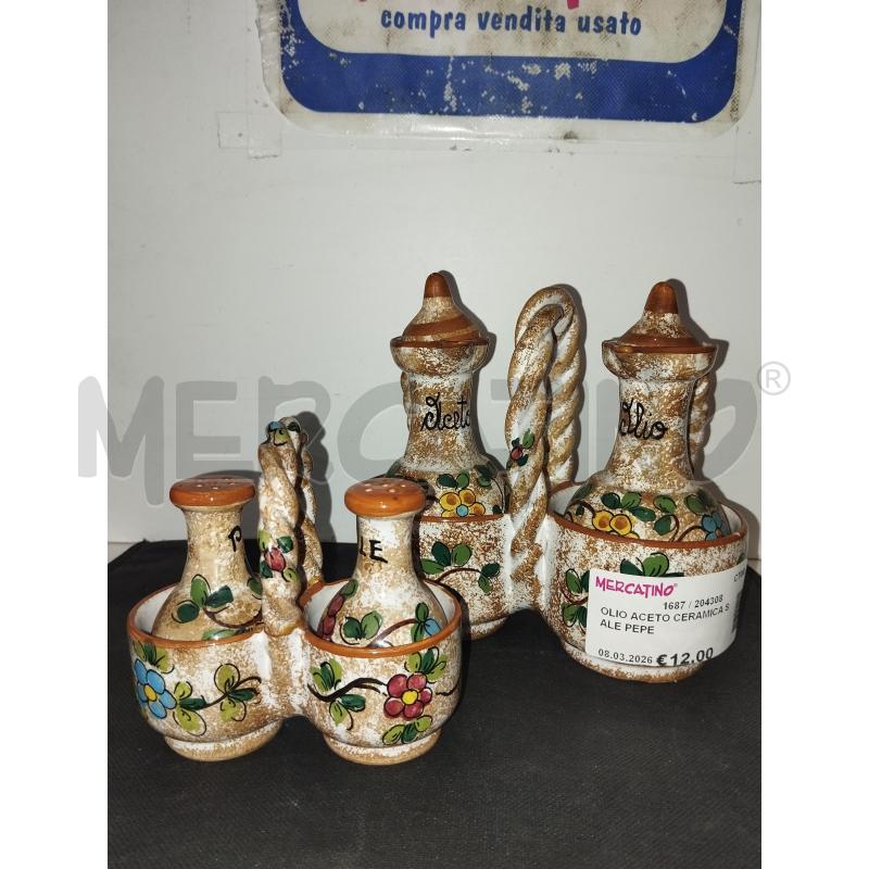 OLIO ACETO CERAMICA SALE PEPE | Mercatino dell'Usato Catania stazione centrale 4