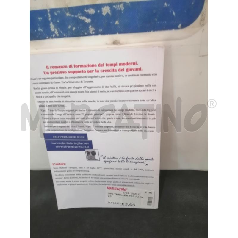 OPS THRILLER PER RAGAZZI  | Mercatino dell'Usato Catania stazione centrale 2