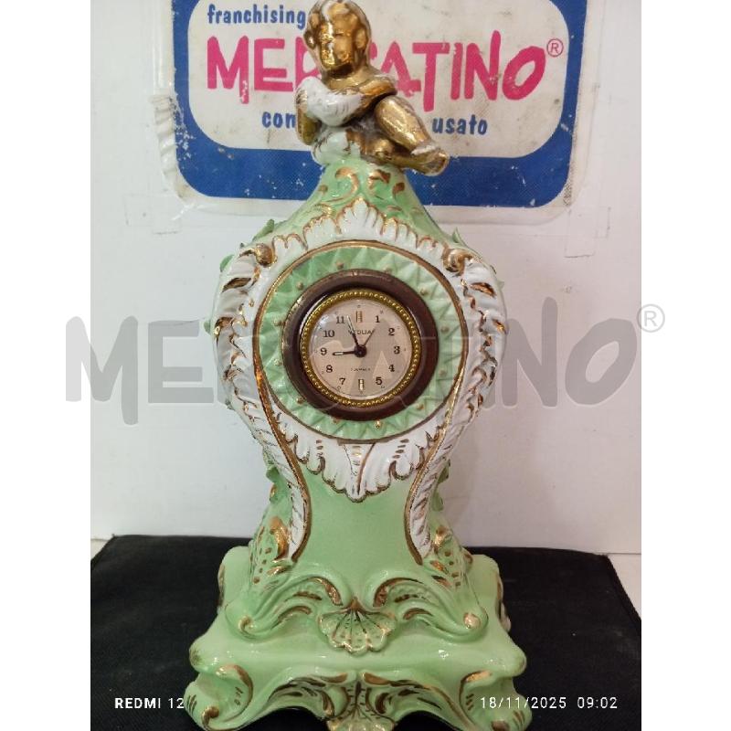 OROLOGIO DA TAVOLO  VERDE CON PUTTO  | Mercatino dell'Usato Catania stazione centrale 2
