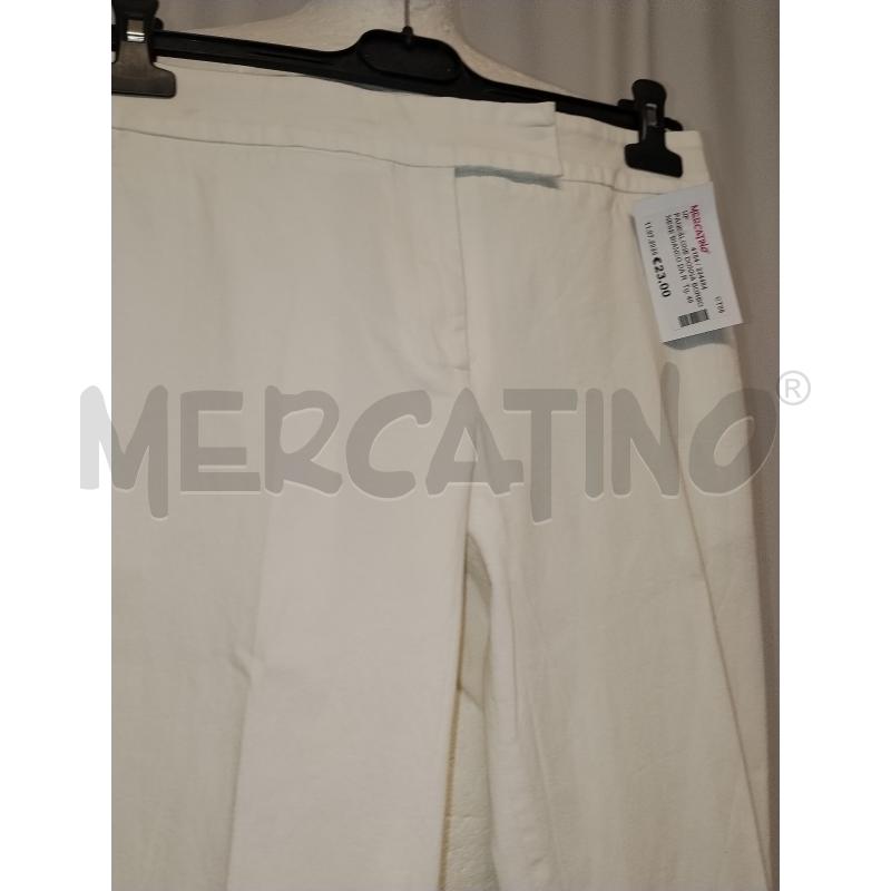 PANTALONE DONNA BORBONESE BIANCO DA RIVEDERE | Mercatino dell'Usato Catania stazione centrale 2