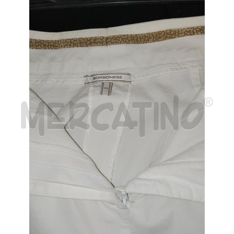 PANTALONE DONNA BORBONESE BIANCO DA RIVEDERE | Mercatino dell'Usato Catania stazione centrale 4