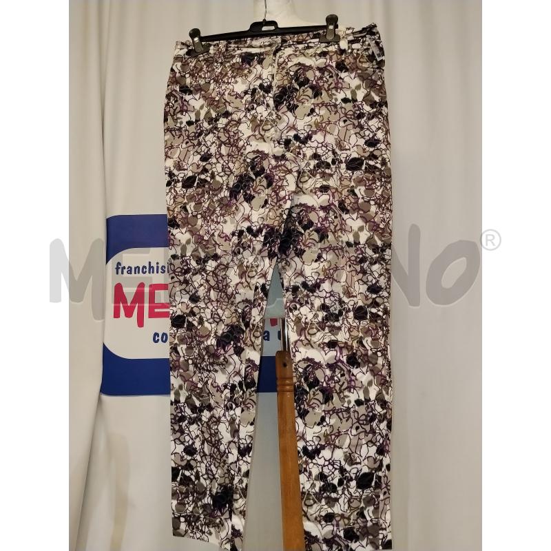 PANTALONE DONNA CARLA FERRONI A FANTASIA BIANCO E VIOLA | Mercatino dell'Usato Catania stazione centrale 1
