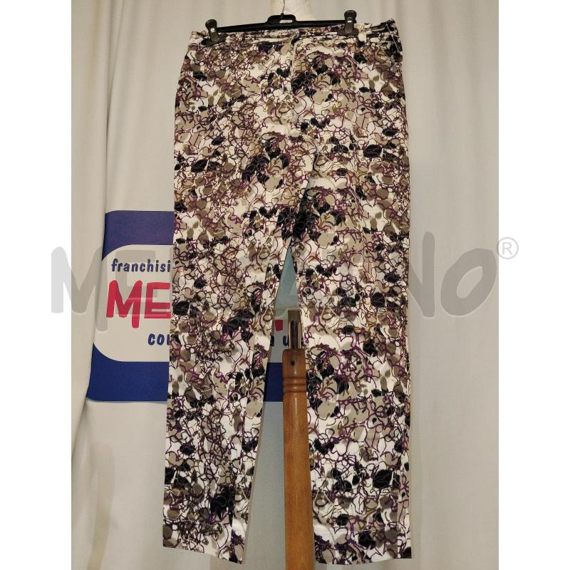 PANTALONE DONNA CARLA FERRONI A FANTASIA BIANCO E VIOLA | Mercatino dell'Usato Catania stazione centrale 2