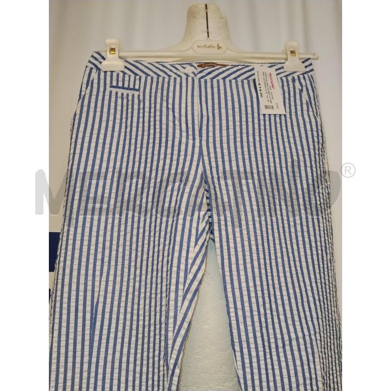 PANTALONE DONNA CONBIPEL AZZURRO A RIGHE  | Mercatino dell'Usato Catania stazione centrale 2